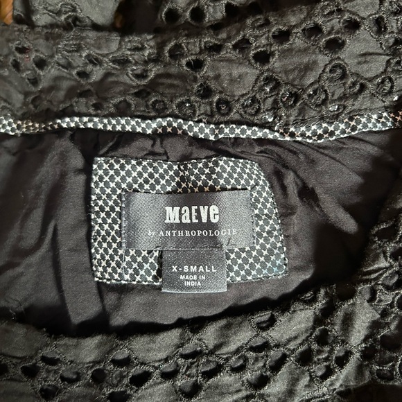 Anthropologie Maeve Josette Eyelet Black Midi Dress - Picture 12 of 16